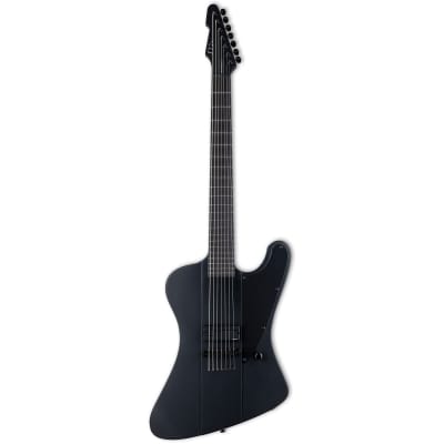 ESP LTD Phoenix-7 Baritone 7-String Guitar w/ Macassar Ebony Fretboard and Fishman Pickup - Black Satin image 2