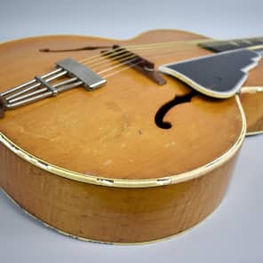Vega  C-56 Original Vintage Blond Archtop Hollowbody Acoustic Guitar 1940s Blond image 3