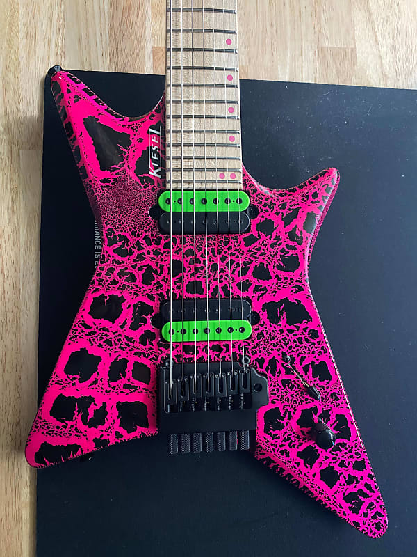 Kiesel CL7 Pink Burst キルテッドメイプル 7弦 Electric Guitar Kiesel CL7 Pink Burst Quilted Maple Headless