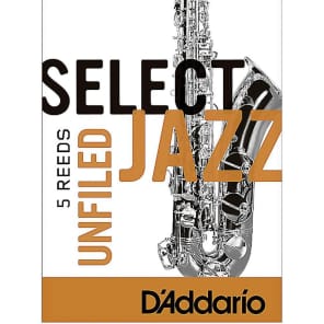 Rico RRS05TSX3M Select Jazz Tenor Saxophone Reeds, Unfiled - Strength 3 Medium (5-Pack)