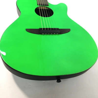 Haze HSDP836CGR 38" Neon Green Acoustic Guitar Round-Back Cutaway + Free Gig Bag image 3