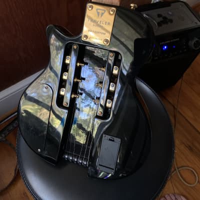 Traveler Guitar  EG-1 Custom  Gloss Black/Gold Hardware image 3