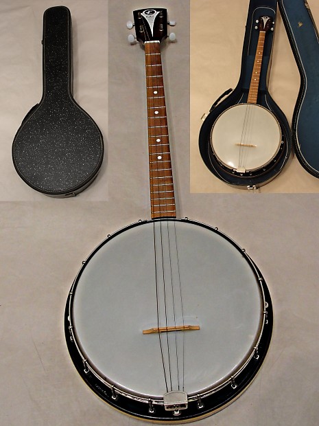 1950 s Vintage Kay Tenor 4 string Banjo made in the USA w Case 3 tone sunburst