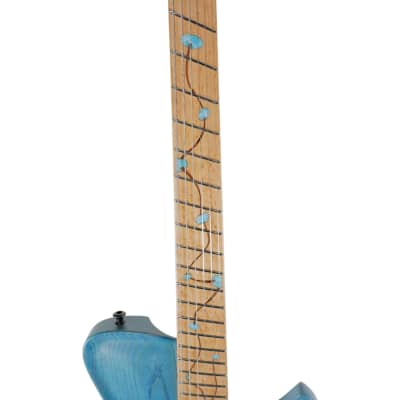 2023 O3 Guitars Xenon Blue Carve Top image 7