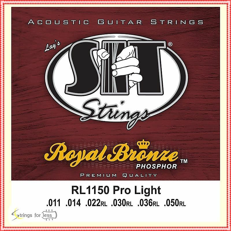 SIT Strings RL1150 Phosphor Bronze Acoustic Guitar Strings, Custom Gauge 11 - 50 image 1