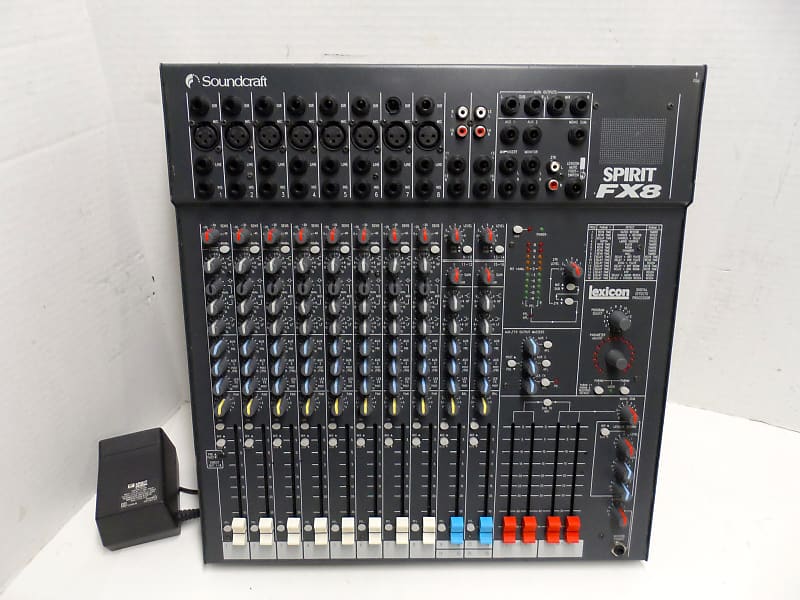 Soundcraft Spirit Folio FX8 mixer w/ Lexicon effects Live Mix Studio Band  DJ PA System