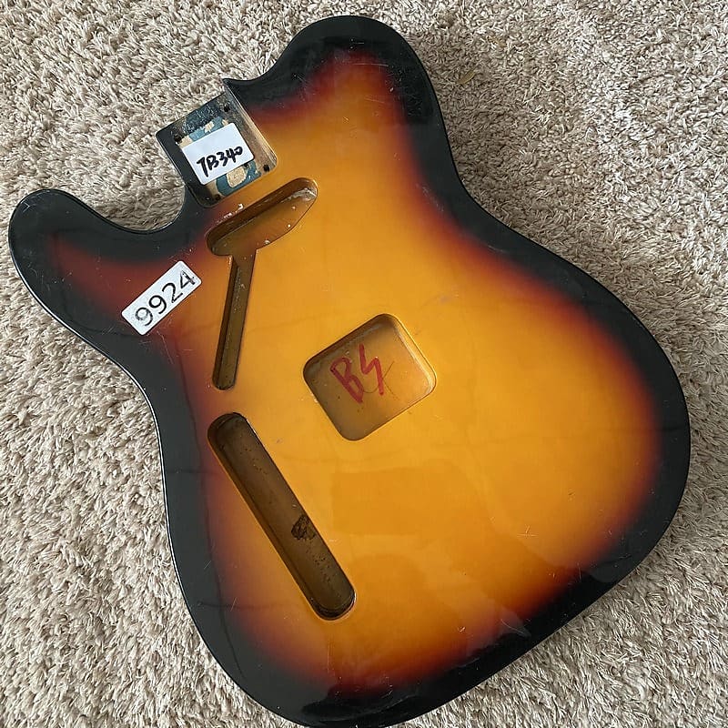 Left Handed Tele Style Basswood Guitar Body Reverb