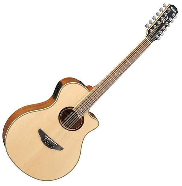 Yamaha APX700II-12 Thinline Acoustic/Electric Cutaway 12-String Guitar Natural image 1