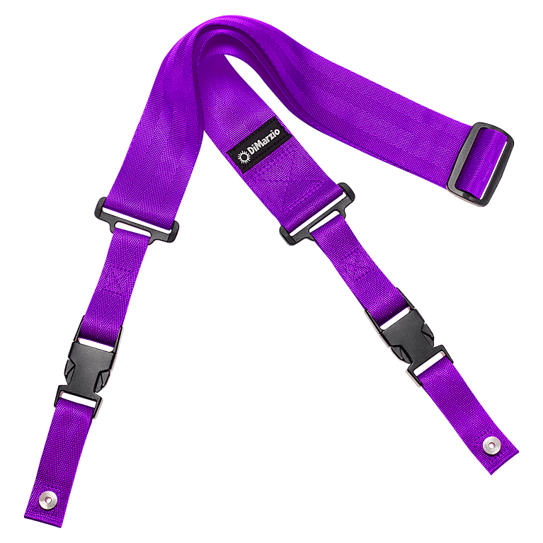 DiMarzio DD2200V Cliplock Guitar Strap Purple Nylon image 1