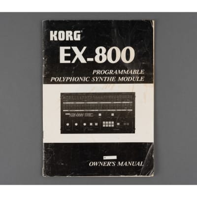 Korg EX-800 Owners Manual