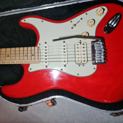 Fender American Deluxe Fat Stratocaster unique Locking Tremolo 2000 Red image 2