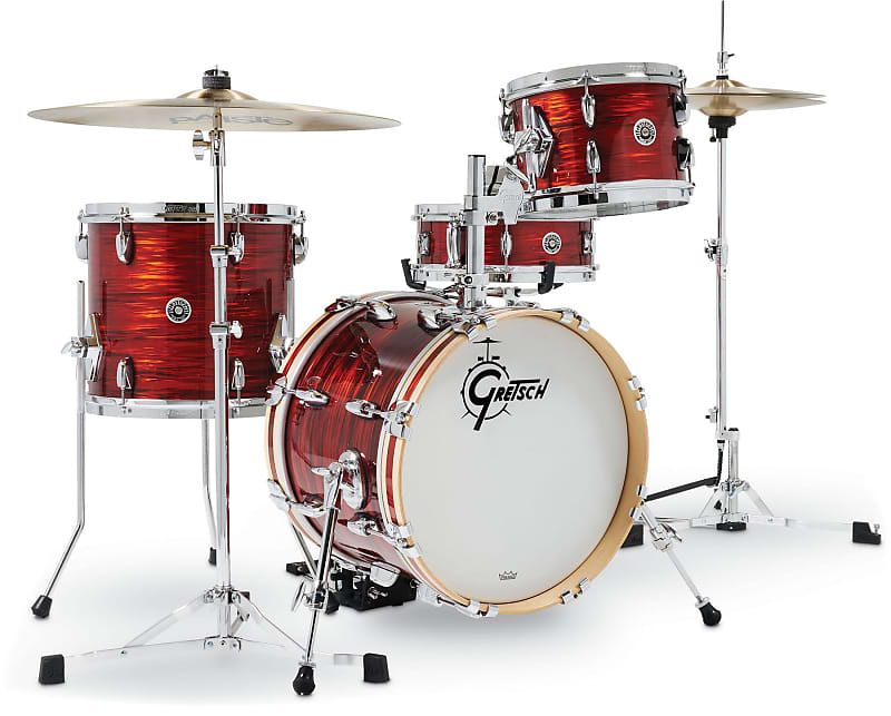 Gretsch Drums Brooklyn Micro GB-M264 4-piece Shell Pack with Snare Drum - Orange Oyster image 1