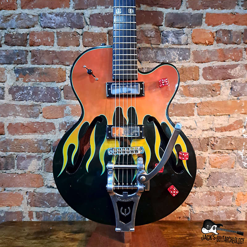 Epiphone FlameKat Semi-Hollowbody Guitar w/ OHSC (2000s - Flame) image 1