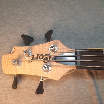 Cort A4 Plus FMMH OPN Artisan Series Figured Maple/Mahogany 4-String Bass Open Pore Natural image 5