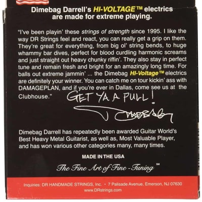 DR Strings Electric Guitar Strings, Dimebag Darrell Signature, Nickel-Plated, 10-52 image 2