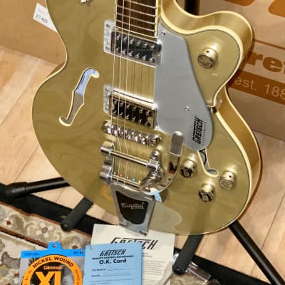 New 2020 Gretsch G5655T Electromatic Center Block Jr., Bigsby 2020 Casino  Gold,  Setup With Extras image 18