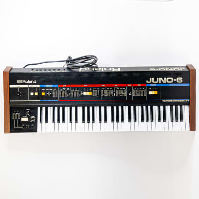 1983 Roland Juno-6 61-Key Polyphonic Analog Synthesizer with Hardshell Case