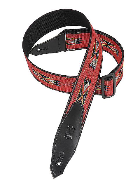 Levy's MSSN80-RED Signature Series 2" Southwest Navajo Print Guitar Strap image 1