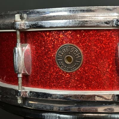 Gretsch Round Badge Red Sparkle snare drum trio 4x14, 5.5x14, 6.5x14 image 10