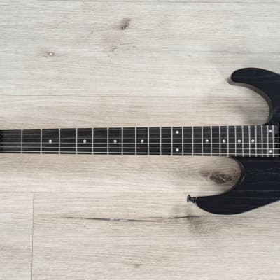 ESP USA M-II FR Guitar, Ebony Fretboard, Duncan Alnico II Pros, Black Open Grain image 7