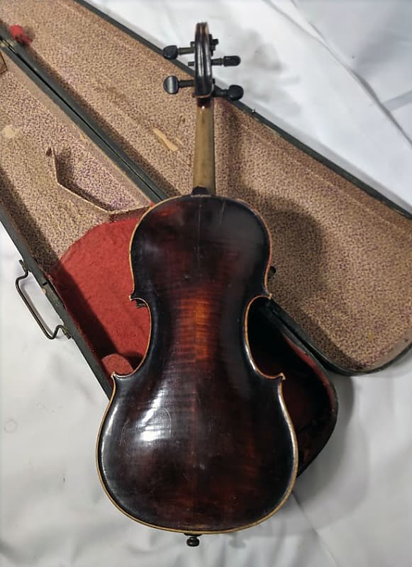 Antique Jacobus Stainer Copy 4/4 Violin 1800's w/ Wooden Case | Reverb