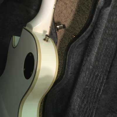Epiphone Les Paul Custom electric solid body guitar made in Korea 1999 Alpine White with gold hardware and original hard case image 10
