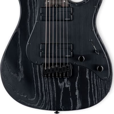 ESP LTD SN-1007HT Baritone 7-String Electric Guitar, Black Blast image 1