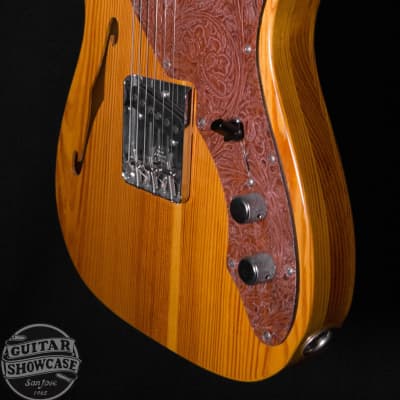 Fender 2004 Masterbuilt John English Telecaster Thinline Guitar- Pine/Leather image 5