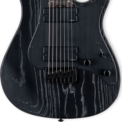 ESP LTD SN-1007HT Baritone 7-String Electric Guitar, Black Blast image 2