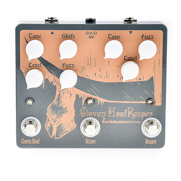 Earthquaker Devices Cloven Hoof Reaper Dual Fuzz w/Octave Up Orange/Grey  Limited Edition