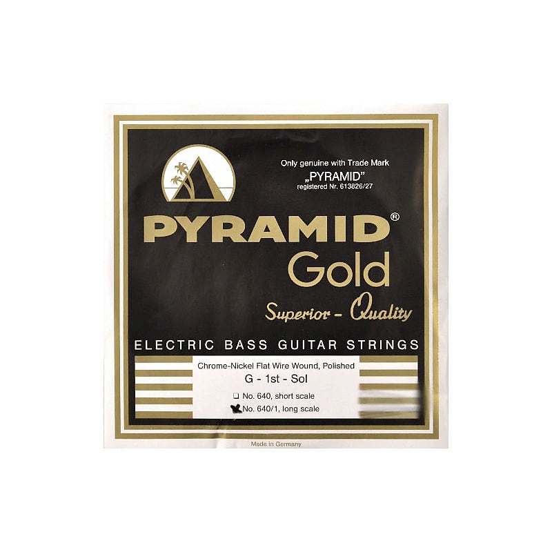 Cuerdas de Bajo Pyramid 640/A Gold Chrome Nickel Flatwound Bass Strings 45-105 image 1