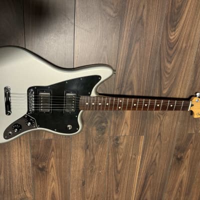 Fender Blacktop HH Jaguar Electric Guitar, RN, Silver for sale