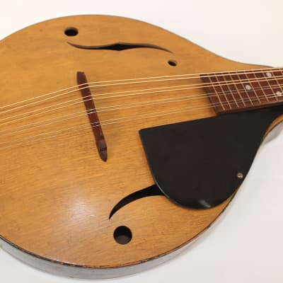 Vintage Strad-O-Lin Style A Mandolin • Dark Green Lacquer • Player image 3