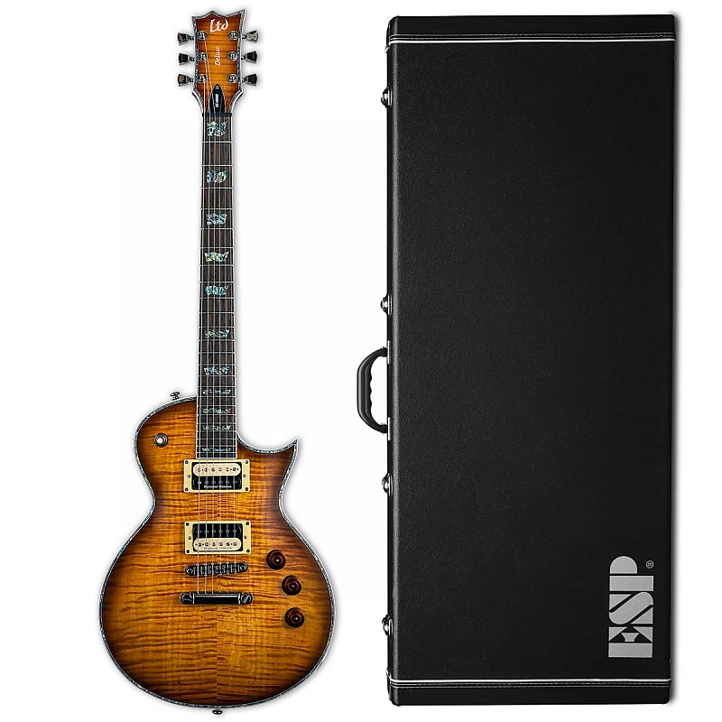 ESP LTD EC-1000 ASB Amber Sunburst Guitar with Free Case image 1