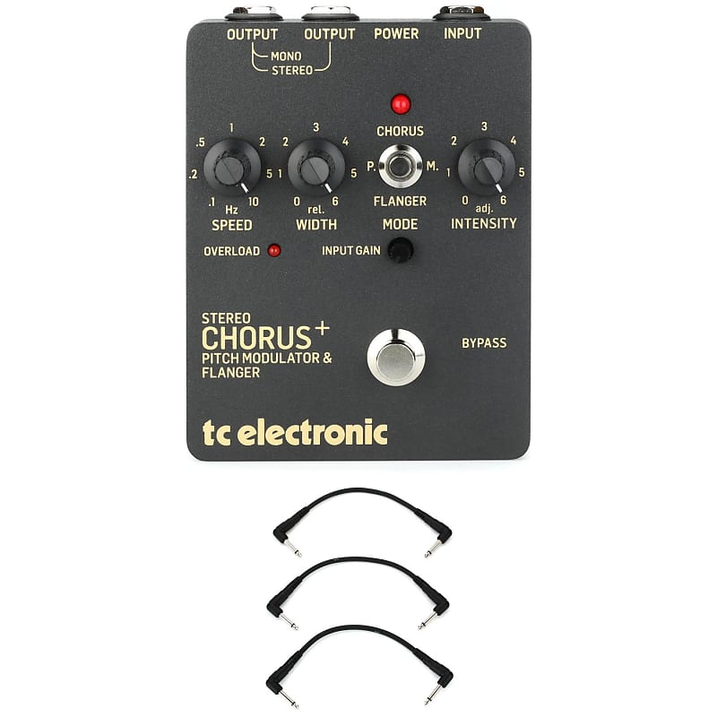 TC Electronic SCF Gold Stereo Chorus Flanger with 3 Patch Cables image 1