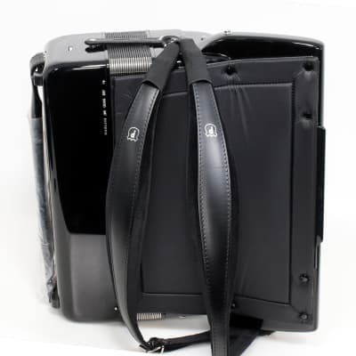 Accordion strap buckle covers -  black elastic image 3