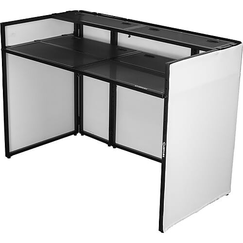 odyssey djboothm65 media dj booth with 65-inch flat screen monitor mount