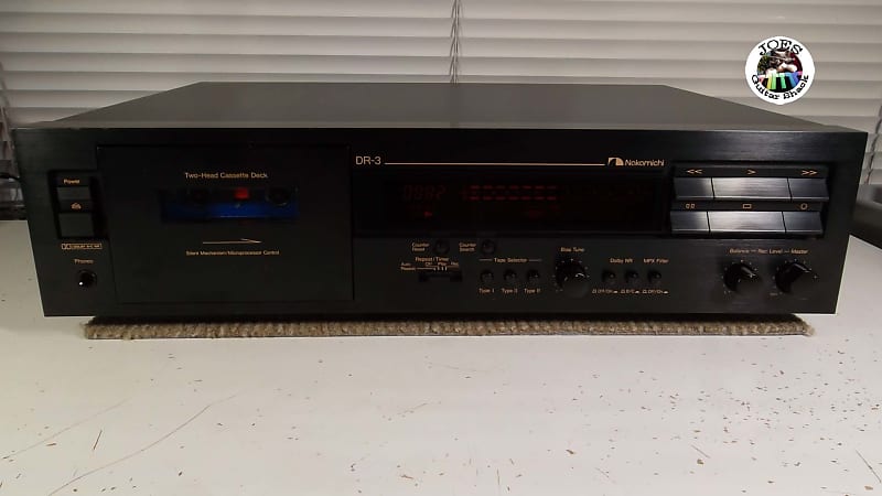 1992 Nakamichi DR-3 Stereo Cassette Deck 1-Owner Low Hours Serviced w Belts 07-15-2025 Gorgeous Condition #367  			
