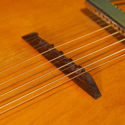 1970 Silvertone (Harmony) 1227 12-String Leadbelly-Style 000-Size Guitar (VIDEO! Fresh Work, Ready) image 9