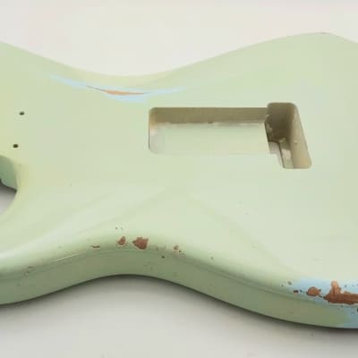 4lbs BloomDoom Nitro Lacquer Aged Relic Sonic Blue HSS S-Style Vintage Custom Guitar Body image 13