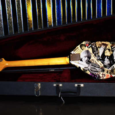 Phantom Phantom Brian Jones Memorabilia Guitar.  Art.  VOX style. ONLY ONE. Collectible.  2005 Collage image 25