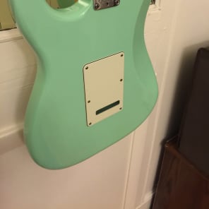 Fender 2015 American Deluxe Stratocaster ( V-Neck ) Surf Green image 10