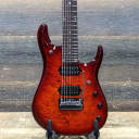 Ernie Ball Music Man John Petrucci Figured Top 7 Dragon Blood Quilt Electric Guitar w/Case