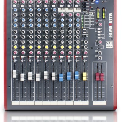 Allen & Heath AH-ZED12FX 6 Mic Line + 3 Stereo, 4 aux sends, 3 band swept mid EQ., 24 bit effects with 16 presets, 2 x 2 USB I/O, 100mm Faders image 2