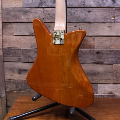 Goldfinch Painted Lady 8210 Mahogany Electric Guitar - New  *NOT related to DeMont Goldfinch*  Solid Mahogany body w/ gloss finish satin maple neck image 4