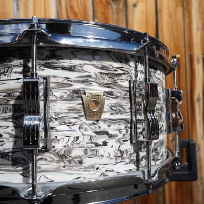 Ludwig USA Classic Series - 2024 LTD White Abalone wrap - 6.5 x 14"  Maple Snare Drum (2024) image 4