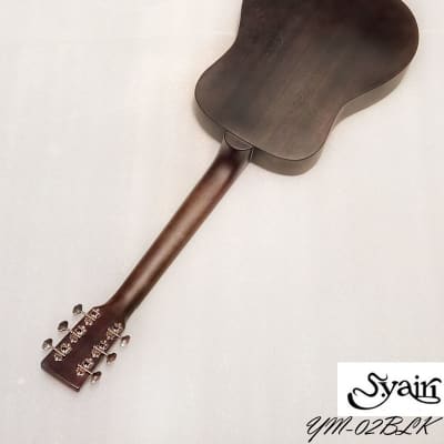 S.yairi YM-02 BLK mahogany Mini acoustic guitar Satin / Black | Reverb