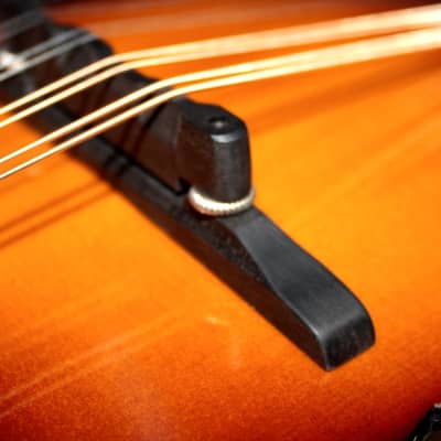 The Loar LM-600 Professional F-Style Mandolin, Brand New, Vintage Sunburst, CA Bridge, and  Case Included image 12