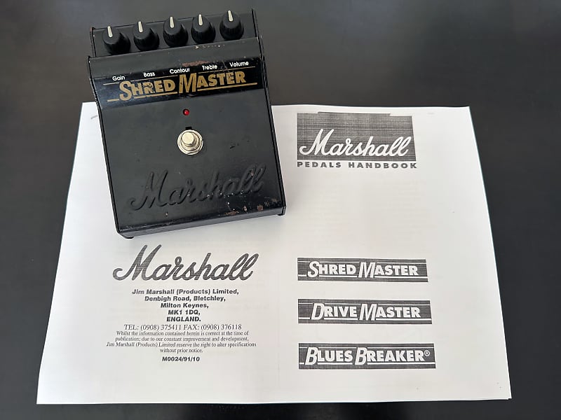 Marshall Shredmaster 1990s, manual, Made in England