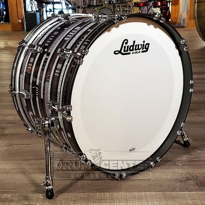 Ludwig Classic Maple Digital Black Sparkle 22x12 Bass Drum image 1